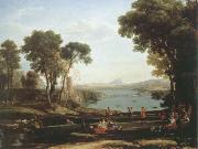 Claude Lorrain landscape with the marriage of lsaac and rebecca oil